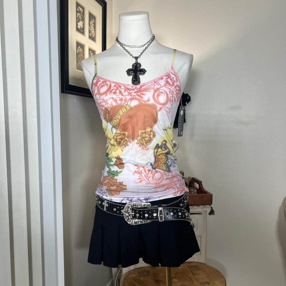 Y2K Tattoo Style Camisole Top